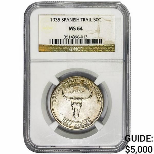 1935 Spanish Trail Half Dollar NGC MS64