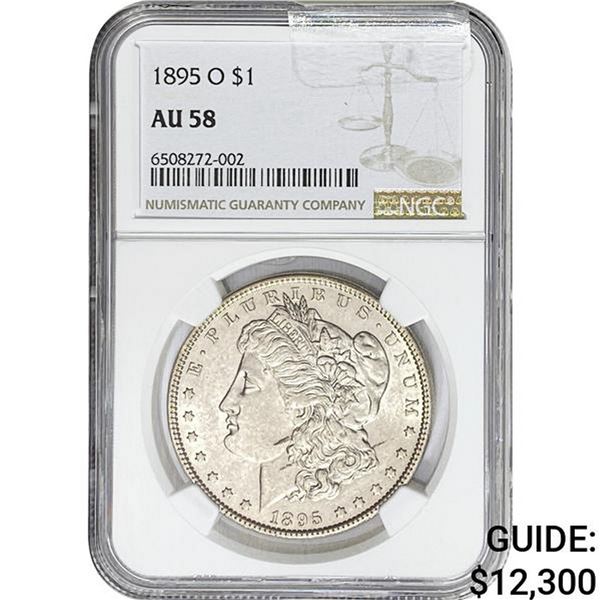 1895-O Morgan Silver Dollar NGC AU58