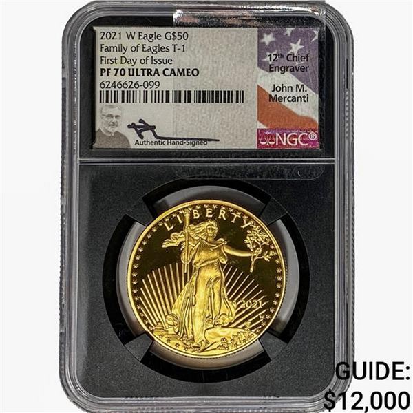 2021-W 1oz $50 Gold Eagle NGC PF70 UC