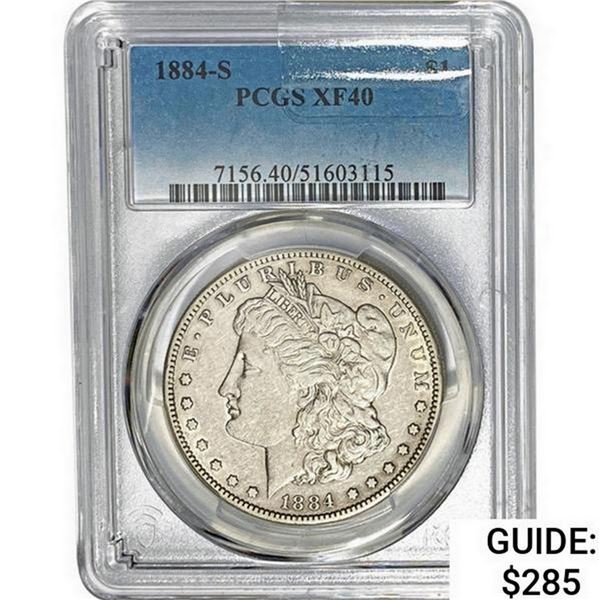 1884-S Morgan Silver Dollar PCGS XF40