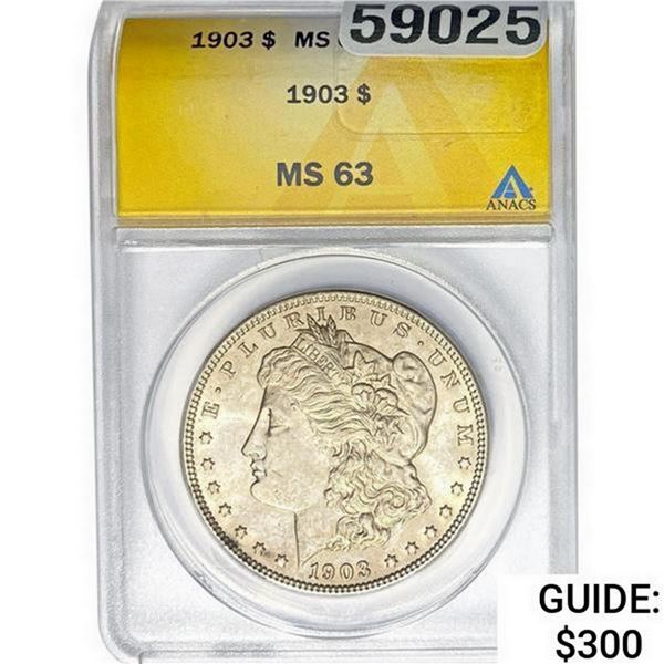 1903 Morgan Silver Dollar ANACS MS63