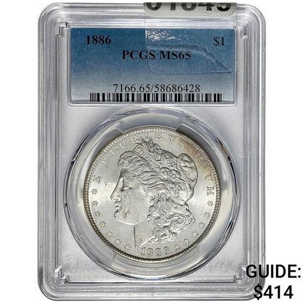 1886 Morgan Silver Dollar PCGS MS65