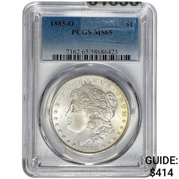 1885-O Morgan Silver Dollar PCGS MS65