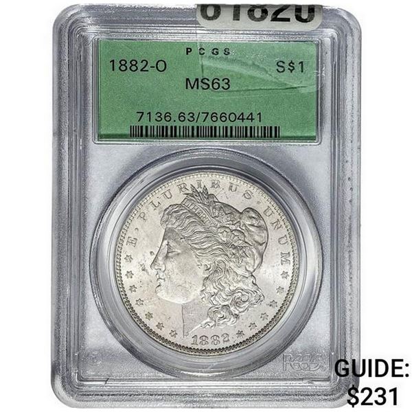 1882-O Morgan Silver Dollar PCGS MS63