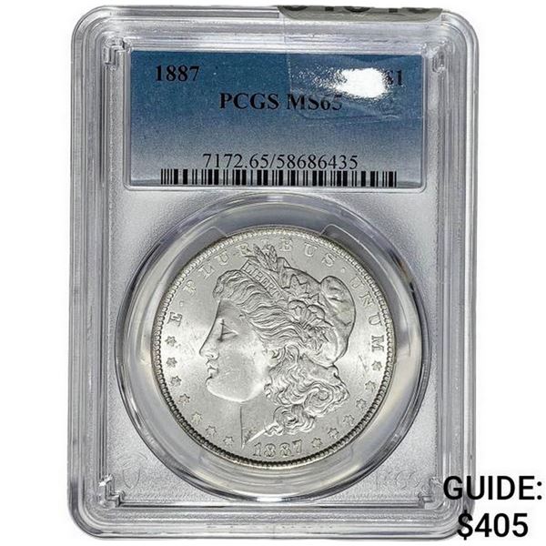 1887 Morgan Silver Dollar PCGS MS65