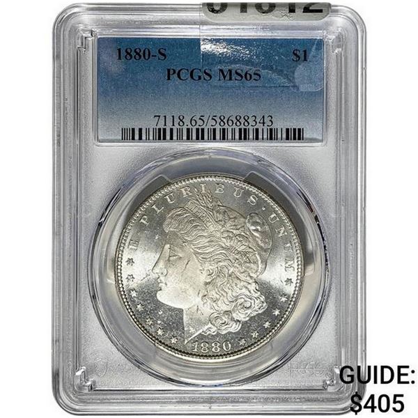 1880-S Morgan Silver Dollar PCGS MS65