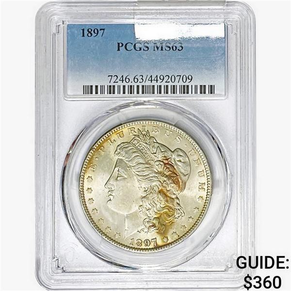 1897 Morgan Silver Dollar PCGS MS63