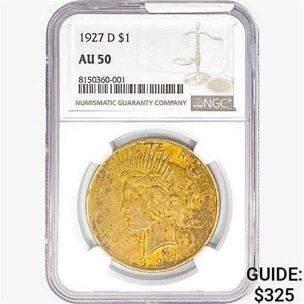 1927-D Silver Peace Dollar NGC AU50