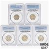 [5 Coins]1951-S Jefferson Nickel PCGS MS65-66