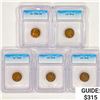 [6 Coins] 1919-1931 Wheat Cent ICG EF40-MS64 RB