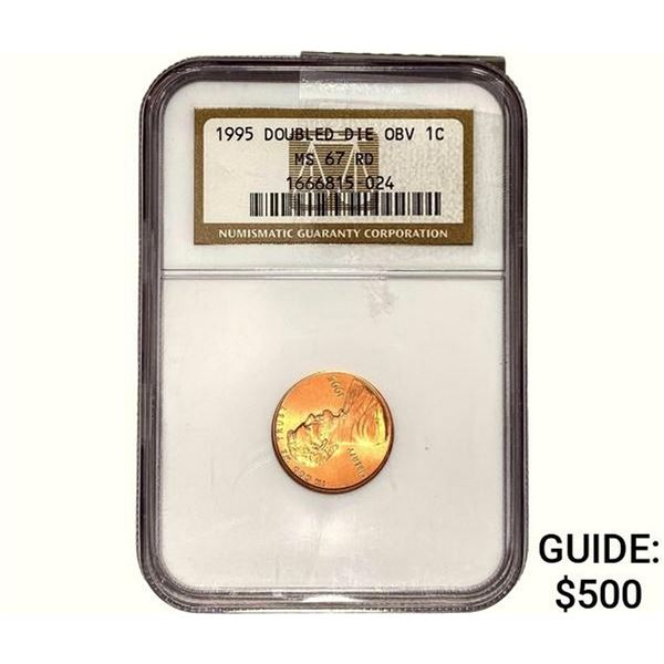 1995 Lincoln Memorial Cent NGC MS67 RD DOUBLE DIE