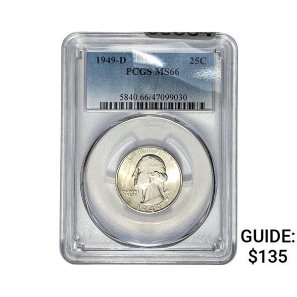 1949-D Washington Silver Quarter PCGS MS66