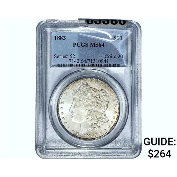 1883 Morgan Silver Dollar PCGS MS64