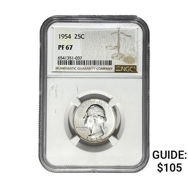 1954 Washington Silver Quarter NGC PF67