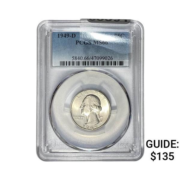 1949-D Washington Silver Quarter PCGS MS66