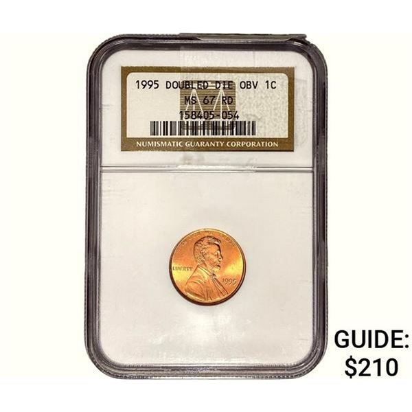 1995 Lincoln Memorial Cent NGC MS67 RD Double Die