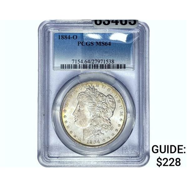 1884-O Morgan Silver Dollar PCGS MS64