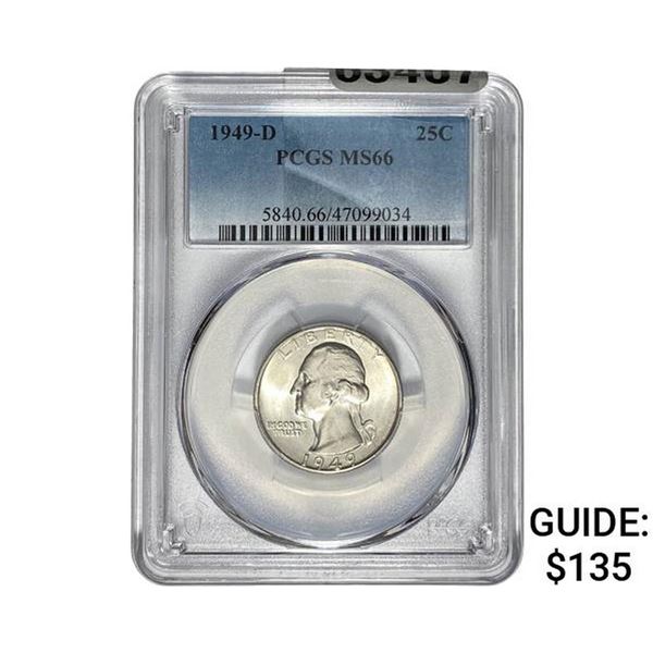 1949-D Washington Silver Quarter PCGS MS66