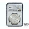 1921 Morgan Silver Dollar NGC MS63