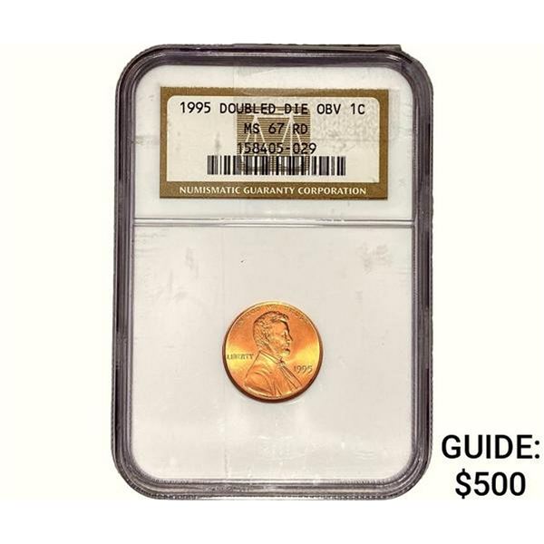 1995 Lincoln Memorial Cent NGC MS67 RD DOUBLE DIE