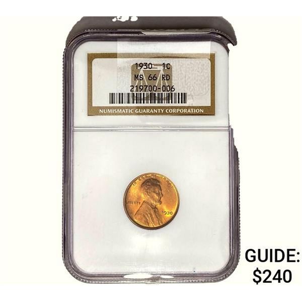 1930 Wheat Cent NGC MS66 RD