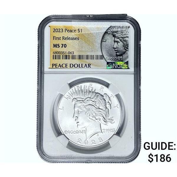2023 Silver Peace Dollar NGC MS70 First Release