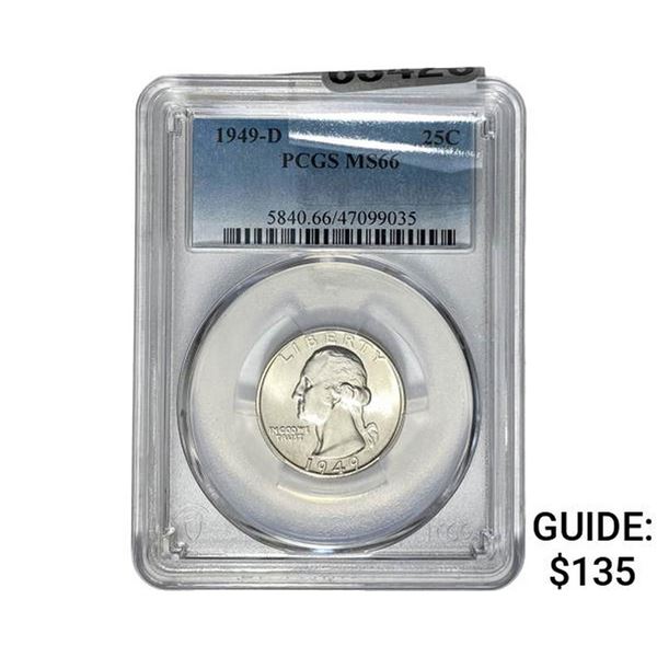 1949-D Washington Silver Quarter PCGS MS66