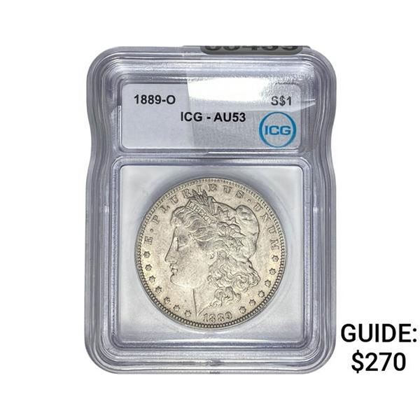 1889-O Morgan Silver Dollar ICG AU53