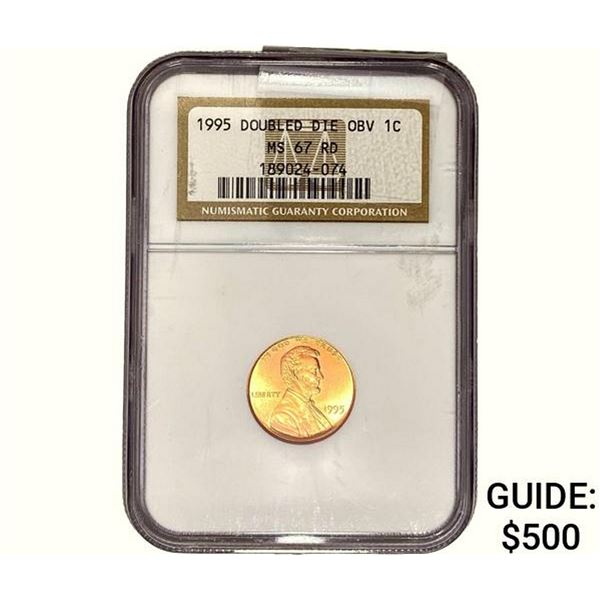 1995 Lincoln Memorial Cent NGC MS67 RD Double Die