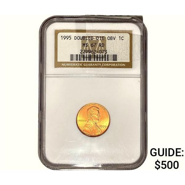 1995 Lincoln Memorial Cent NGC MS67 RD Double Die