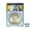 Image 1 : 1923-D Silver Peace Dollar ANACS MS63