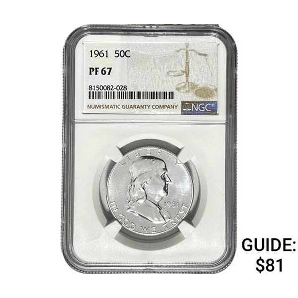 1961 Franklin Half Dollar NGC PF67
