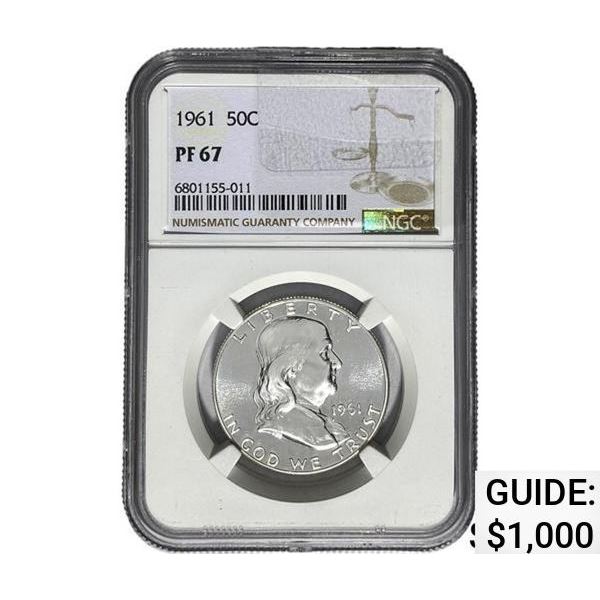 1961 Franklin Half Dollar NGC PF67