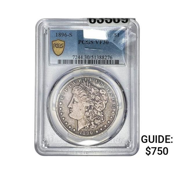 1896-S Morgan Silver Dollar PCGS VF30