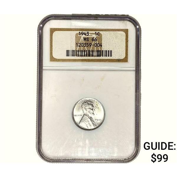 1943 Silver Wheat Penny NGC MS66