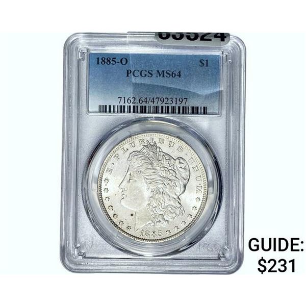1885-O Morgan Silver Dollar PCGS MS64