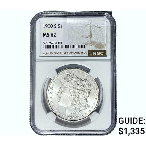 1900-S Morgan Silver Dollar NGC MS62