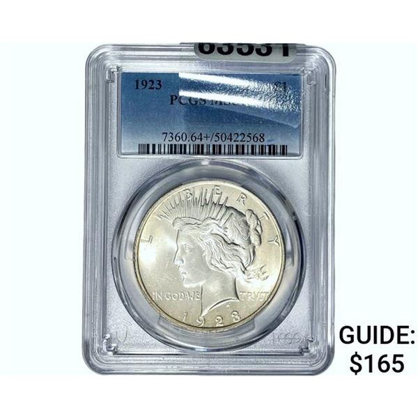 1923 Silver Peace Dollar PCGS MS64+