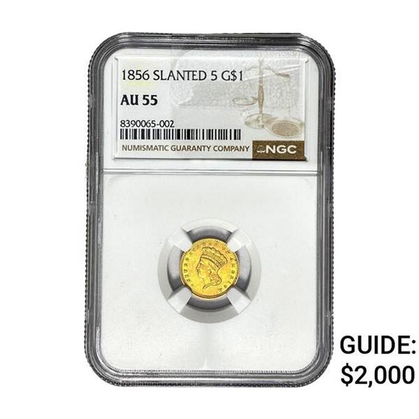 1856 Rare Gold Dollar NGC AU55