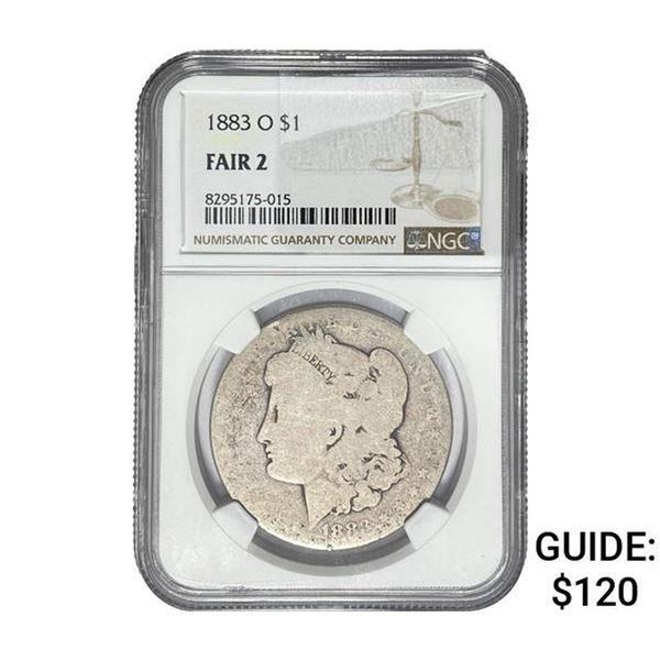 1883-O Morgan Silver Dollar NGC F2