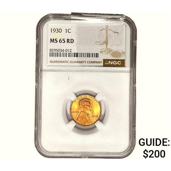1930 Wheat Cent NGC MS65 RD