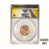 Image 1 : 1909 Wheat Cent ANACS MS63 RB VDB