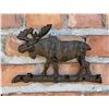 Image 1 : Rustic Cast Iron Moose Wall Sculpture