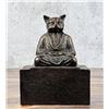 Image 1 : Cast Iron Zen Meditating Cat Paperweight