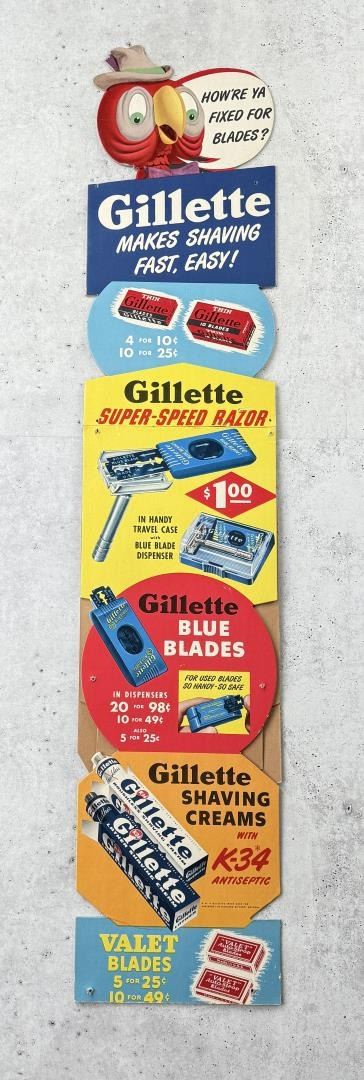 Gillette Super Speed Razor Store Display Sign
