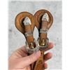 Image 3 : Sterling Maker Marked Tooled Buckle Spur Straps