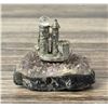 Image 1 : Pewter Castle On Amethyst Crystal