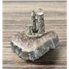 Image 3 : Pewter Castle On Amethyst Crystal