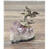 Image 1 : Pewter Dragon On Amethyst Crystal