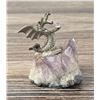 Image 2 : Pewter Dragon On Amethyst Crystal